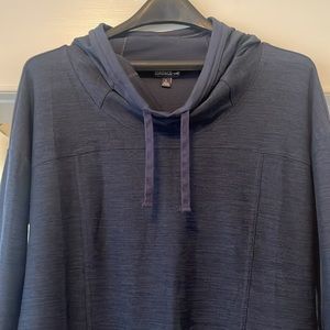 Toad & Co blue hoodie dress. Size L